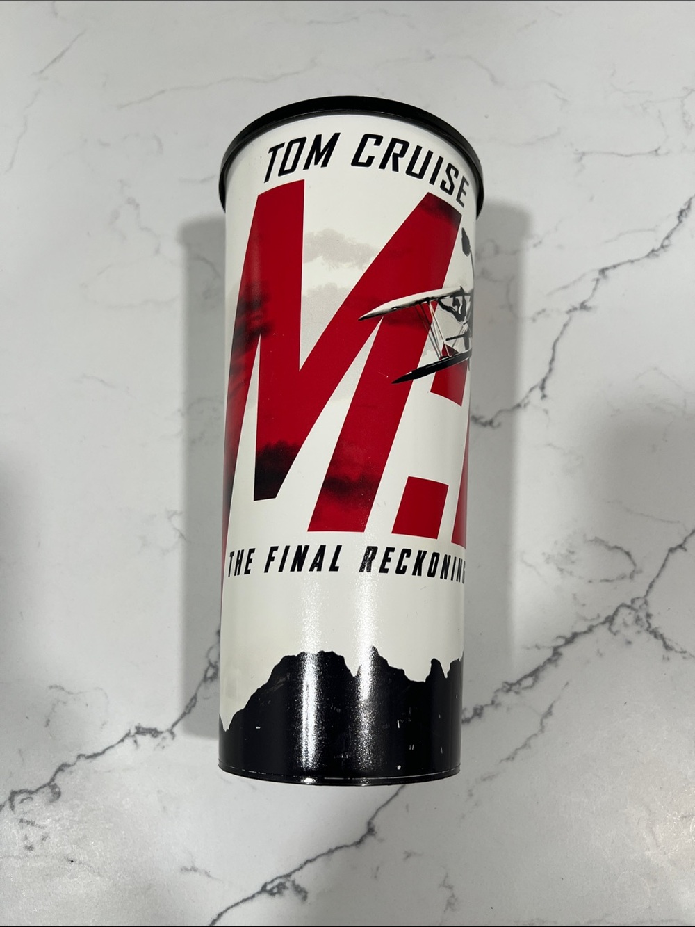 Tom Cruise M:I The Final Reckoning Red & White Collectible Canister